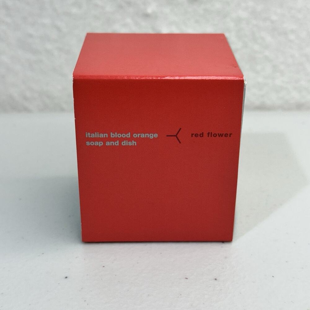 Red Flower Italian Blood Orange Luxury Scented Soap 3.5oz With Small Soap Dish